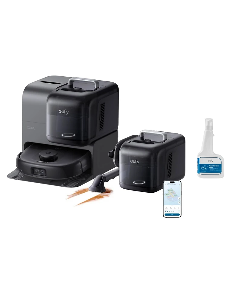 eufy Omni Robot Vacuum Portable Deep Cleaner E28 for Carpet HydroJet System with Roller Mop All-in-One 20000 Pa Suction and official cleaning solution