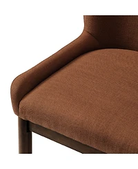 Maven Lane Gia Wingback Upholstered Kitchen Bar Stool with Back
