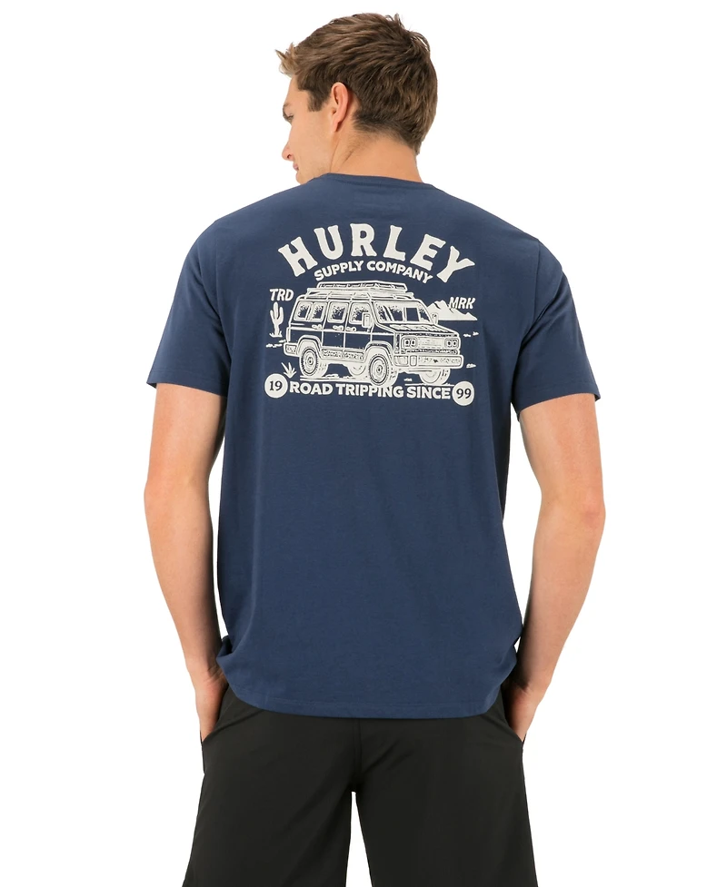 Hurley Men's H2O Dri Road Trippin Crewneck T-Shirt
