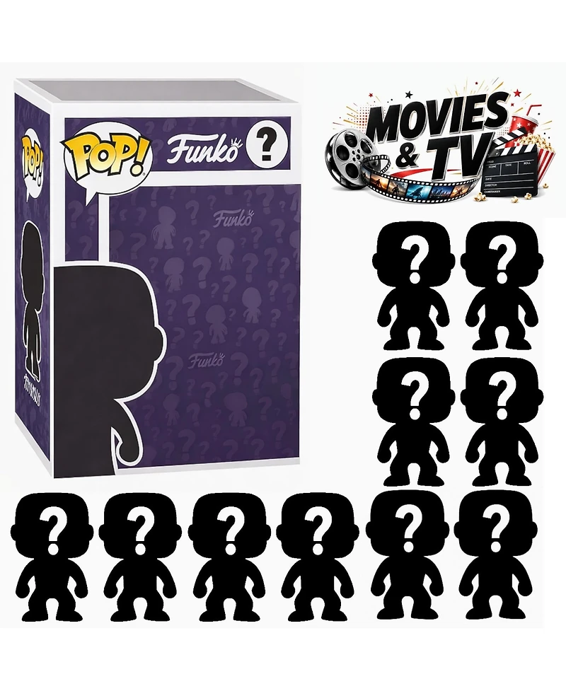 Funko Pop! Movies and Tv 10-Piece Blind Box Action Figures, Ages 4+