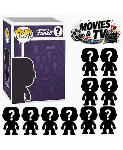 Funko Pop! Movies and Tv 10-Piece Blind Box Action Figures, Ages 4+