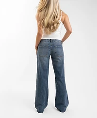 Em & Cass Juniors' Low-Rise Wide-Leg Jean