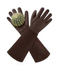 Xdovet Thorn Proof Gardening Gloves Long Rose Pruning Cowleather Gauntlet Forearm Protection
