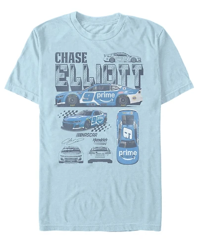 Fifth Sun Men's Chase Elliot Car Diagram Crewneck T-Shirt