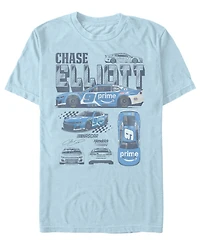 Fifth Sun Men's Chase Elliot Car Diagram Crewneck T-Shirt