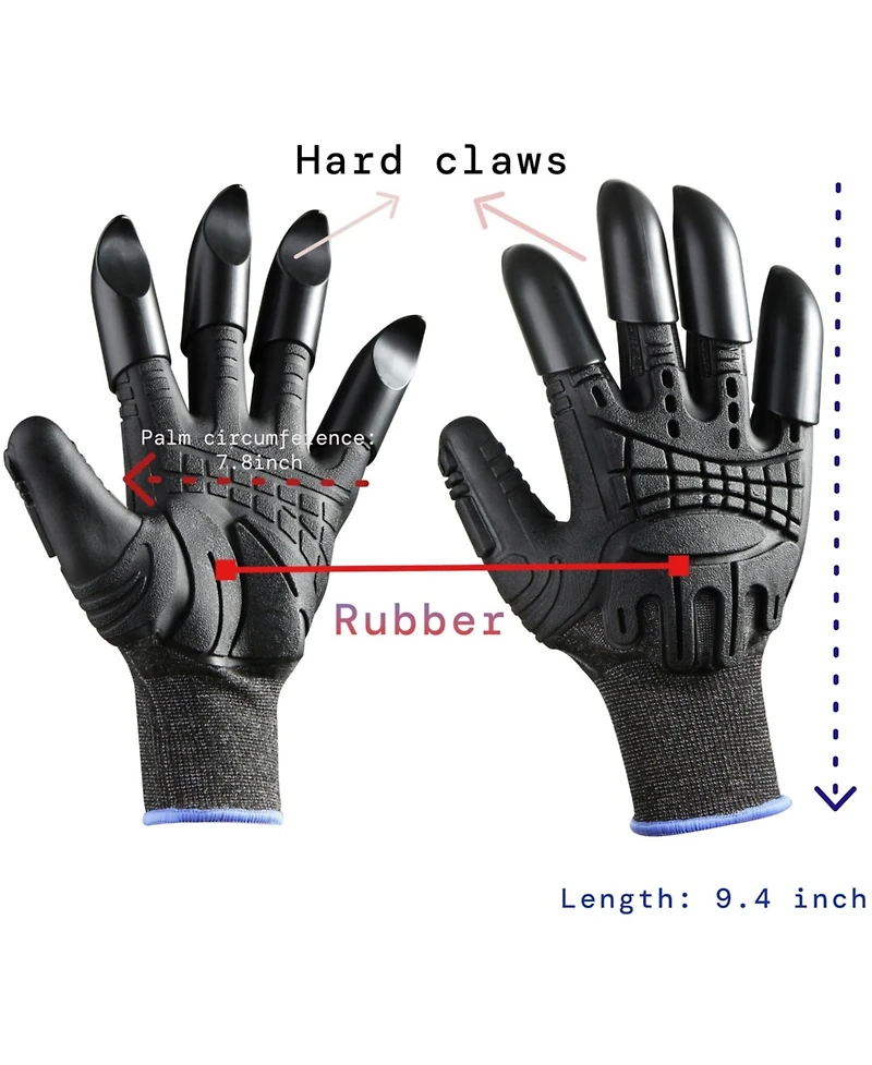 Xdovet Garden Gloves With Claws For Digging Planting Yard Work