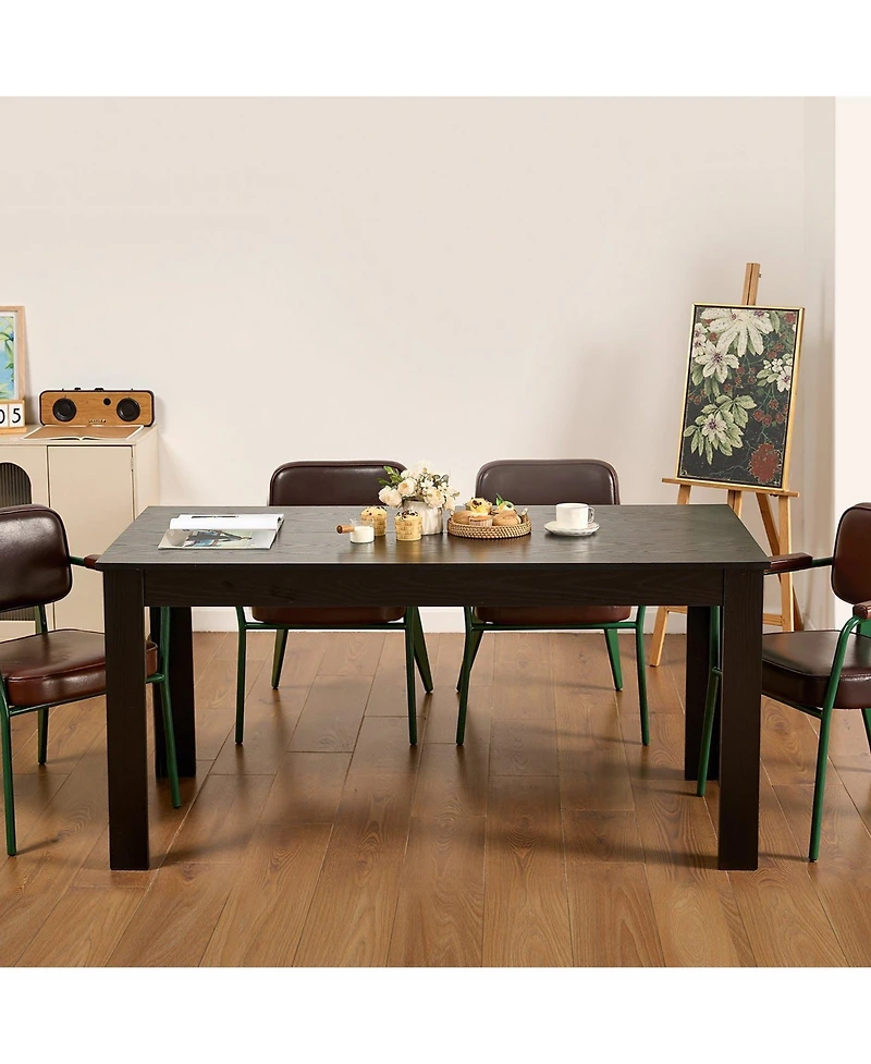 Slickblue Modern Wood Dining Table for Kitchen and Living Room