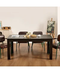Slickblue Modern Wood Dining Table for Kitchen and Living Room
