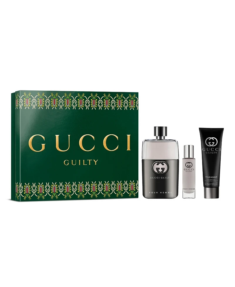 Gucci Men's 3-Piece Guilty Pour Homme Eau de Toilette Spray Gift Set