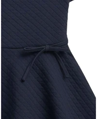 Hope & Henry Little Girls (6 - 12) Quilted Knit Short Sleeve Skater Dress
