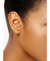 Round-Cut Diamond Accent Stud Earrings in 10k Gold