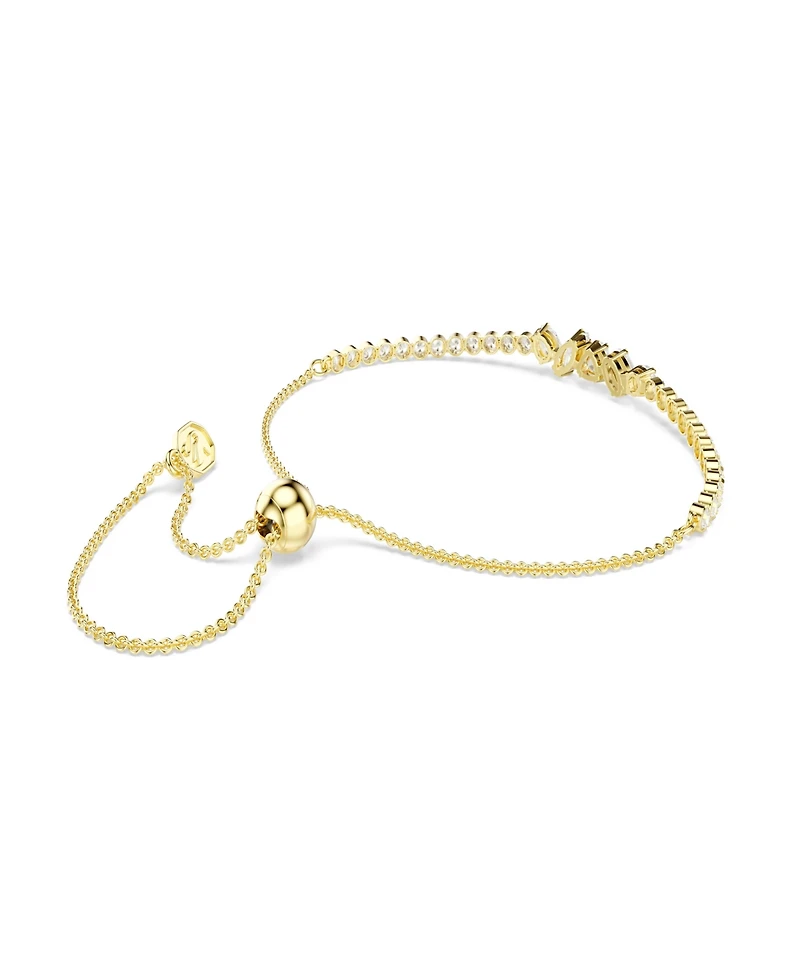 Swarovski Gold-Tone Plated White Crystal Bracelet