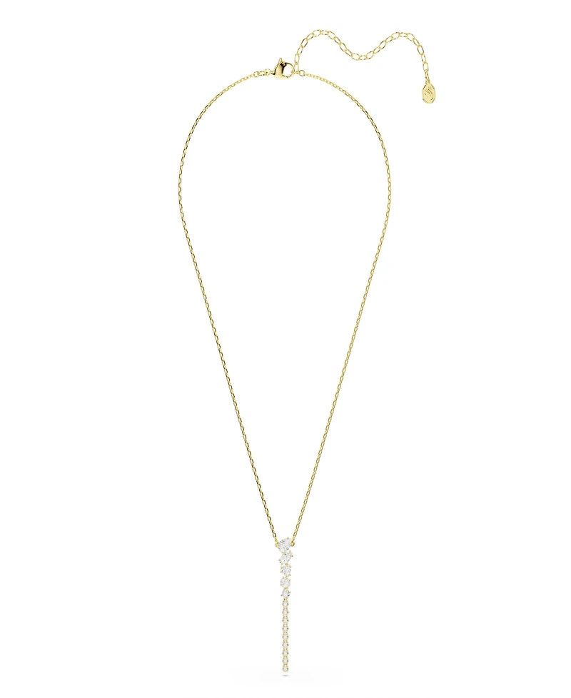 Swarovski Gold-Tone Plated White Crystal Necklace