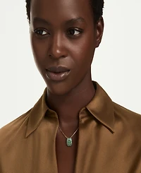Swarovski Gold-Tone Plated Green Crystal Necklace