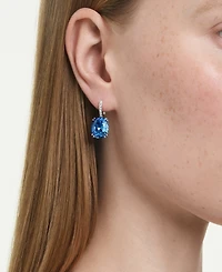 Swarovski Gold-Tone Plated Blue Crystal Earrings