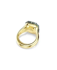 Swarovski Gold-Tone Plated Green Crystal Ring