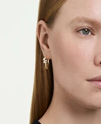 Swarovski Gold-Tone Plated White Crystal Earrings