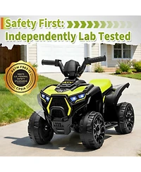 23.6 x 14.6 in Kids Electric Atv Ride On Car, 6V Battery Powered Quad for Toddlers, Outdoor Ride On Toy