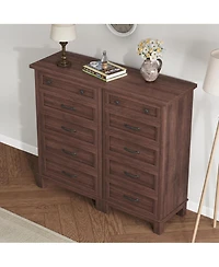 Set of 2 5-Drawer Storage Cabinets