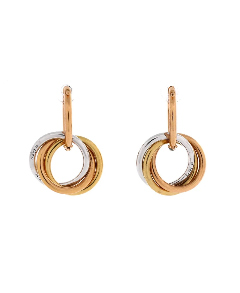 Pre-Owned Cartier Trinity Hoop Dangle Earrings