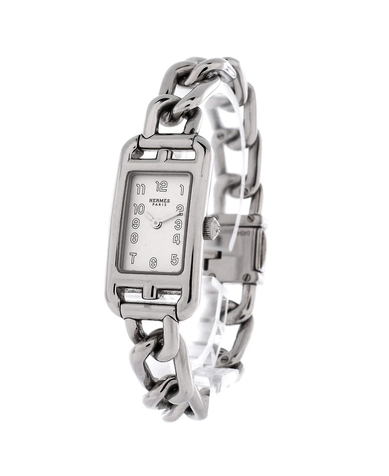 Pre-Owned Hermes Nantucket Quartz Watch in Stainless Steel 17mm