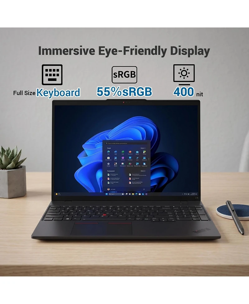 Lenovo ThinkPad L16 16" Fhd+ Touch Ai Laptop, Intel Core Ultra 5 225U, Intel Graphics, 16GB DDR5, 1TB Ssd, Wi-Fi 6, Win11 Pro, Black