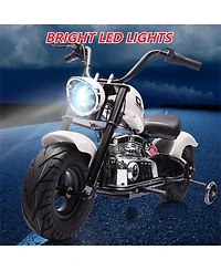 50-Inch Kids Electric Ride On Motorcycle, 36V 350W Brushless Motor, 22 Mph Max Speed, Outdoor Riding Toy for Boys and Girls, White, Ages 8-12