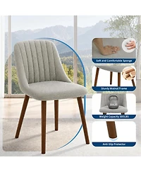 Modern Upholstered Dining Chairs Set of 4, Soft Padded Side Chairs Perfect for Kitchen, Dining Room, Living Room and Household Indoor Spaces