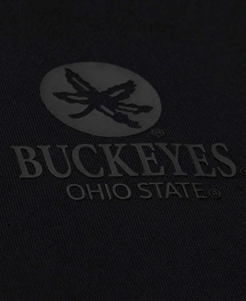Mitchell & Ness Men's Black Ohio State Buckeyes Monochrome Icon Fleece Hoodie