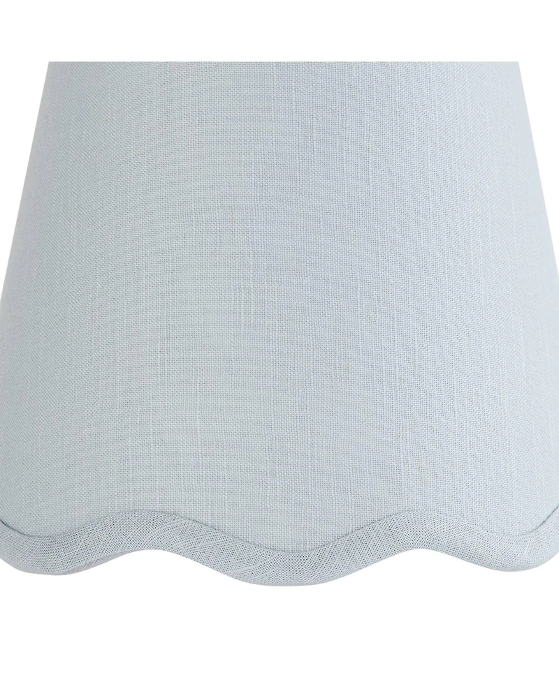 Springcrest Mylie Soft Blue Scallop Empire Lamp Shade 4x6x5.5 (Clip-On)