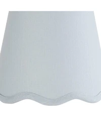 Springcrest Mylie Soft Blue Scallop Empire Lamp Shade 4x6x5.5 (Clip-On)