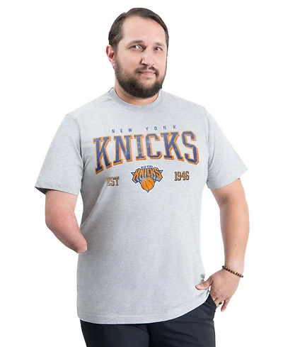G-iii Sports by Carl Banks Men's Gray New York Knicks Adaptive Classic Team Spirit Short Sleeve T-Shirt