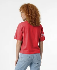 Champion Women's Atlanta Braves All-Star Oversized Distressed-Graphics T-Shirt