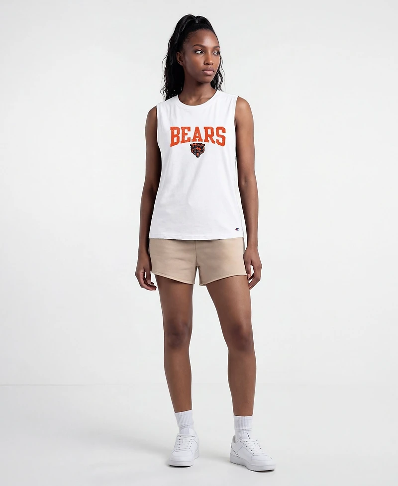 Champion Women's Chicago Bears Distressed Crew-Neck Cotton-Blend Muscle Tank Top