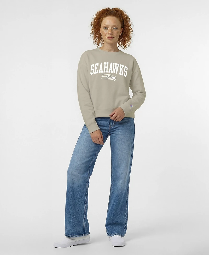 Champion Women's Seattle Seahawks Power Blend Fleece Crewneck Sweatshirt