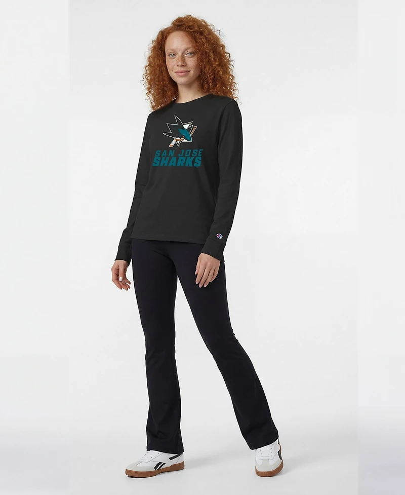 Champion Women's San Jose Sharks Wordmark Lockup Long-Sleeve T-Shirt