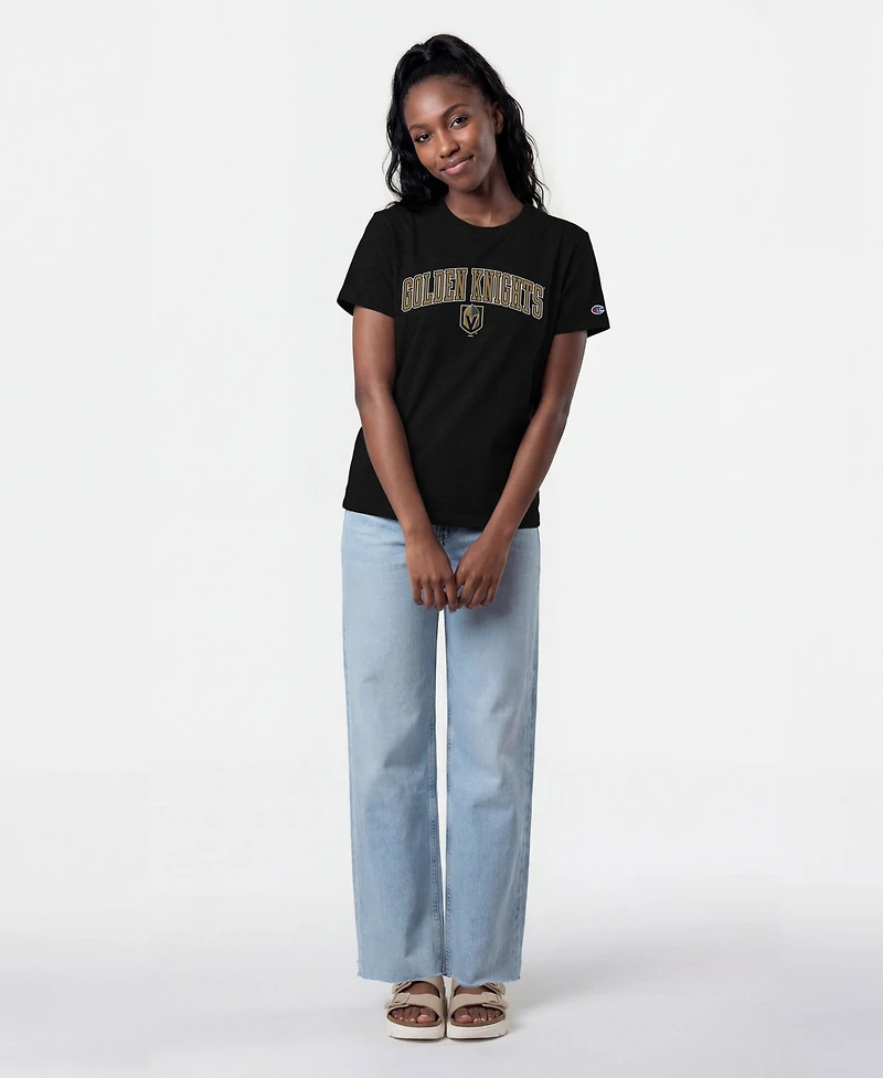 Champion Women's Vegas Golden Knights Arch Mascot Logo Screen Print T-Shirt