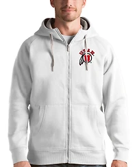 Antigua Men's White Utah Utes Victory Full-Zip Hoodie