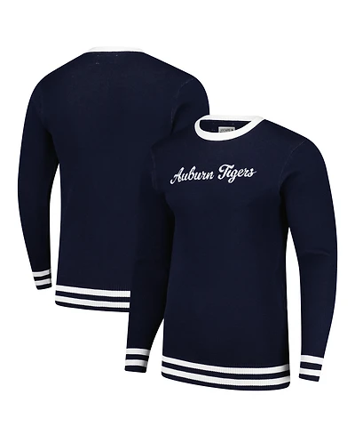Uscape Apparel Men's and Women's Navy Auburn Tigers Renew Knit Vintage Pullover Sweater