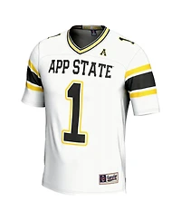 Gameday Greats Men's 1 White Appalachian State Mountaineers Endzone Football Jersey