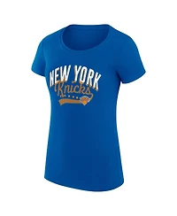 G-iii 4Her by Carl Banks Women's New York Knicks Super-Slim Fit Filigree Logo T-Shirt