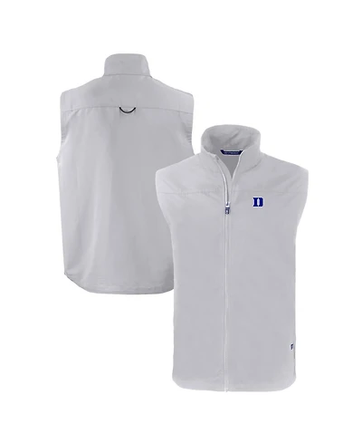 Cutter & Buck Men's Gray Duke Blue Devils Charter Full-Zip Vest