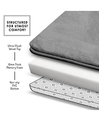 Clara Clark 2 Piece Ultra Soft Non-Slip Plush Memory Foam Bath Rug Set - Small & Large