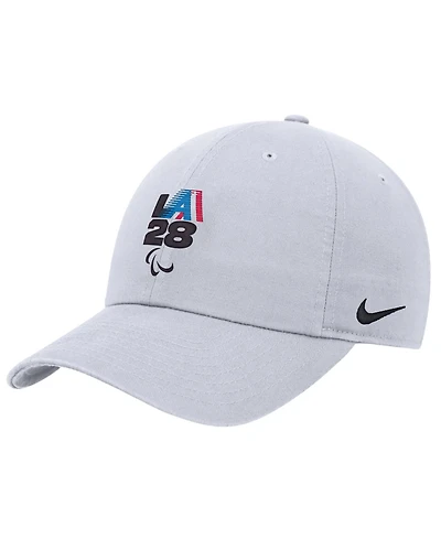 Nike Big Boys and Girls White LA28 Summer Paralympics Retro Stripes Club Adjustable Hat