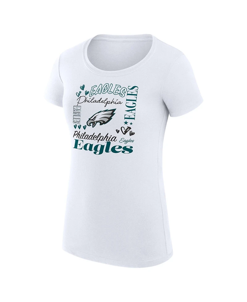 G-iii 4Her by Carl Banks Women's Philadelphia Eagles Super-Slim Fit Crewneck T-Shirt