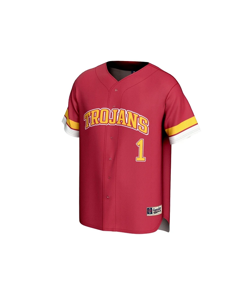 Gameday Greats Men's and Women's 1 Cardinal Usc Trojans Collegiate Baseball Fashion Jersey