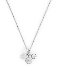 Coach Silver Heritage Charm Pendant Necklace
