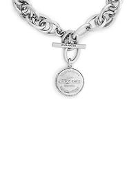 Coach Antique Silver Heritage Twist Link Bracelet