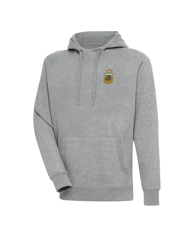 Antigua Men's Heather Gray Argentina National Team Victory Pullover Hoodie