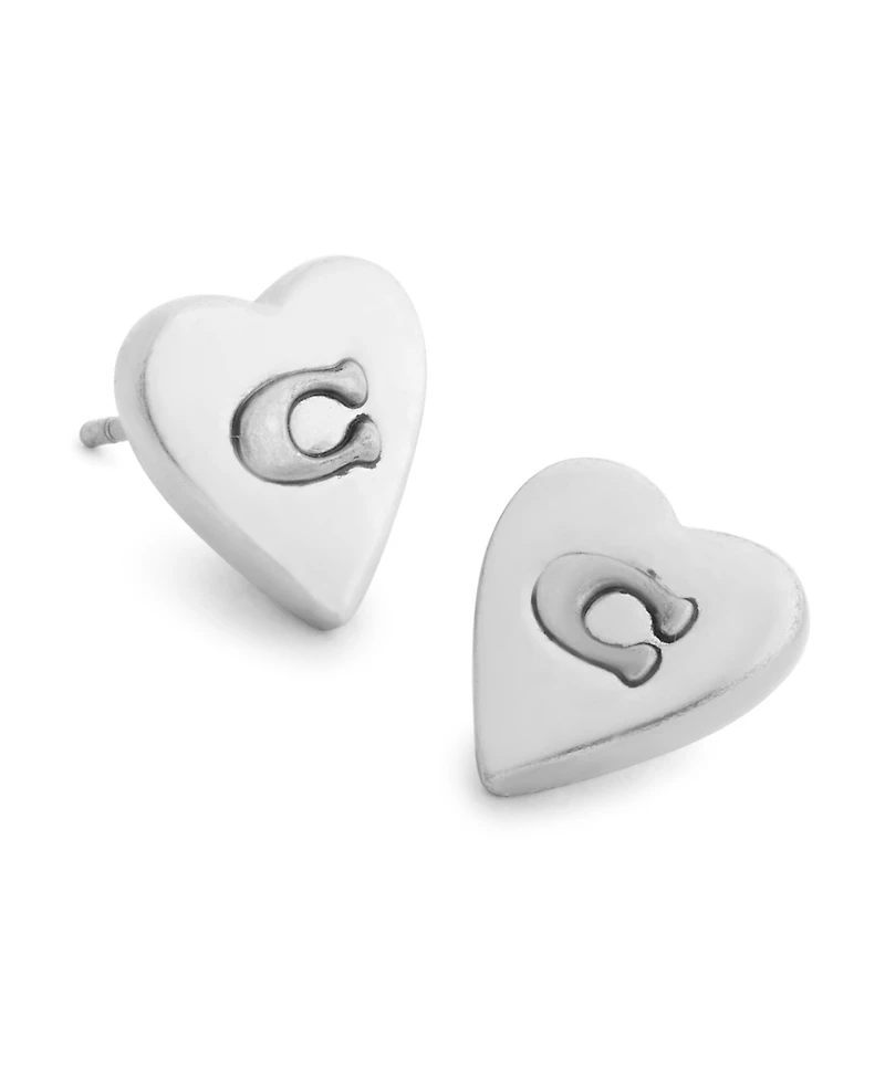 Coach Gold Heritage Signature Coin Stud Earrings